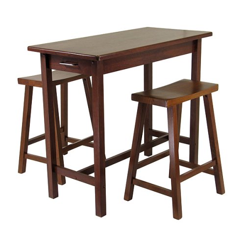 3-pc. Table and Stool Set- Walnut