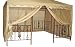 DC America GOS1212-BB 11-Foot 6-Inch by 11-Foot 6-Inch Gazebo Screen, Polyester, Beige with Beige Trim