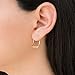 Pair of gold line studs with curved ear jacket earrings, jackets & bar earring studs, front back earrings, double sided ear cuffs, simple earrings handmade by Emmanuela