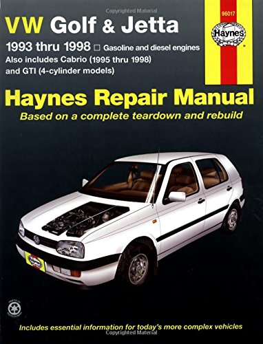 vw golf  jetta 1993 1998 haynes manuals