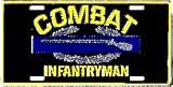 US Army Combat Infantryman License Plate