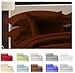 Lux Decor Collection 1800 Thread Count Microfiber 4 Piece Bed Sheet Set, Queen, Brown