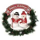 Detroit Red Wings Team Snowman Wreath
