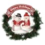 Detroit Red Wings Team Snowman Wreath