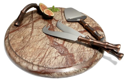 Pinzon 4-Piece Marble Cheese Board Gift Set