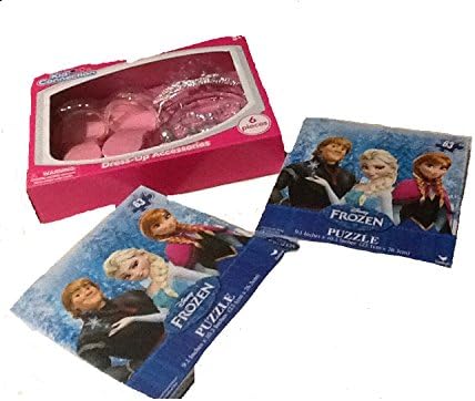 Little girls pretend disney princess dress up kit with Popper JR Puzzle 3 Counts