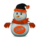 Pack of 2 MLB Baltimore Orioles LED Lighted Christmas Snowman Figures 4"