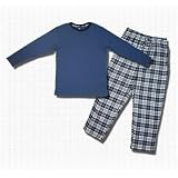 Men's Hanes Long-sleeve Crew Top w/ Flannel Pant Set