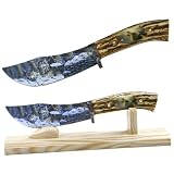 10 inch Fantasy Wolf Collector Knife on Display Stand