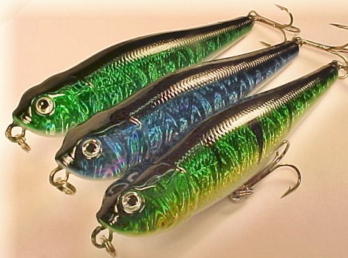 3 Custom Dog Top Water - Plugs - Fishing Lures - Dog
