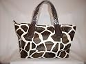 Designer Inspired Giraffe Print Hand Bag