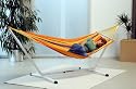 The Silver Sun Set - Consisting of A Swinging Hammock and Stand for Outdoor or Indoor Use