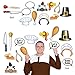 Beistle 90012, 24 Piece Thanksgiving Photo Fun Signs, 7.25" - 13.5"