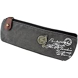 KINGSO Retro Canvas Paris Pencil Pen Case Bag Cosmetic Makeup Coin Purse Pouch Bag,Bicycle