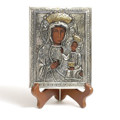 Silver Plated Icon - Black Madonna Icon #5 (5x6)