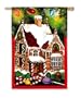 Gingerbread House Silk Reflections Regular Size Flag