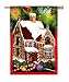 Gingerbread House Silk Reflections Regular Size Flag