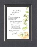 Touching and Heartfelt Poem for Inspirations - Poem for Inspirations - Doing God's Work Getting Paid with God's Pay . . . Poem on 11 x 14 inches Double Beveled Matting (Black V Groove)
