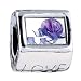 Soufeel Purple Christmas Ornament with Ribbon Love European Beads Fits All Pandora/troll/chamilia