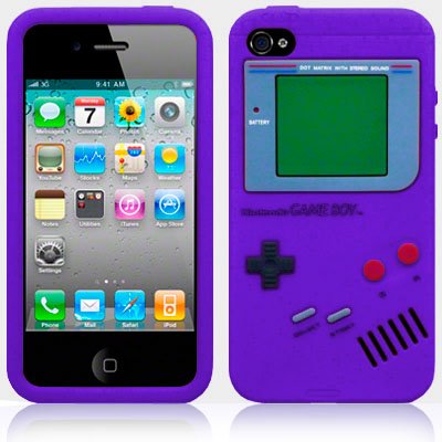 gadget geek - aio ?tui silicone gameboy housse coque pour apple iphone