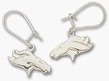 Denver Broncos Sterling Silver Dangle Earrings