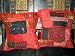 Christmas Gift-2 Red Black Embroidery Vintage Sari Toss Pillow Cushion Covers Free Shipping