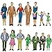 P2501 14pcs Model Trains Architectural 1:25 Scale Painted Figures SCALE G sitting and standing people model railway layout NEW