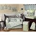 Blue and Green Argyle Baby Beddings - 9pc Crib Set
