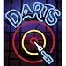 On The Edge 260001 Dart Board Neon Sign