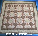 QUILT Patchwork Tagesdecke f&uuml;r Sofa und Bett 230cm Modell ELECSA 3133