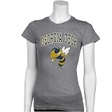 Georgia Tech Yellow Jackets Ash Ladies Big Arch Team Logo T-shirt