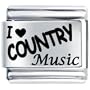 I Heart Country Music Italian Charm