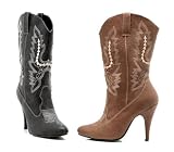 418-Cowgirl, 4 Spike Heel Cowboy Boots in 2 Colors and Sizes 6-12, by Ellie Shoes