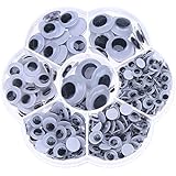 Decora 1 Box 6mm/7mm/8mm/10mm/12mm/15mm/18mm Mixed Wiggly Toy Eyes with Self Adhesive Collection
