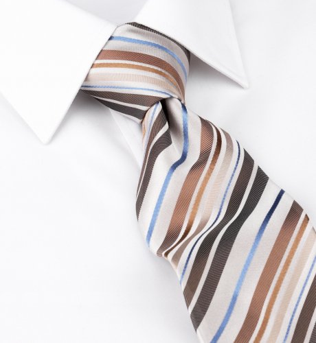 Machine Washable Diagonal Multi-Stripe Tie