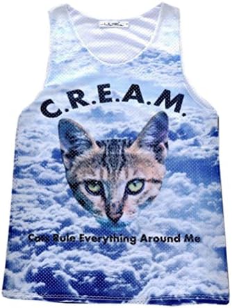 Summer Fashion Cat C.R.A.M.E Shirt Women Men 3d Vest Tanks Tops T Shirts (XL)
