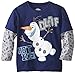 Disney Frozen Boys' Olaf Hot Ice Pattern Long Sleeve Two-Er