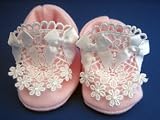 51yHzkEVViL. SL160  Baby Ballet Shoes Booties, Small Infant 5 8 lbs, Light Pink
