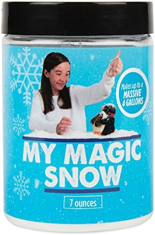 My Magic Snow Powder (4 Gallons) -Create Instant (Fake / Artificial) Snow In Seconds. Great For Professional Magicians, Party Tricks &amp; Props | Perfect For School Science Projects (7oz)
