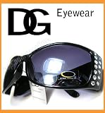 Sunglasses DG Eyewear rhinestones black frame, smoke lens