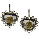 Betsey Johnson In the Navy Lucite Heart Drop E