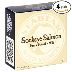 SeaBear Fancy Canned Sockeye Salmon, 3.75-Ounce Units (Pack of 4) by SeaBear