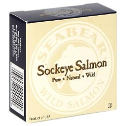 SeaBear Fancy Canned Sockeye Salmon, 3.75-Ounce Units   (Pack of 4)