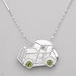 Necklace With 1.00ctw Genuine Peridots Made in 925 Sterling silver. Total item weight 7.5g Length 16in
