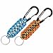 Dimples Excel Survival Paracord Keychains in the Color of Nature with Carabiners (2 Pack)