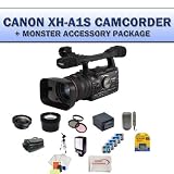 Canon XH-A1S 3CCD HDV High Definition Professional Camcorder with 20x HD Video Zoom Lens With 23 Piece Monster Accessory Package