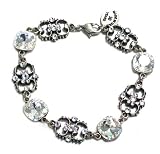Anne Koplik Designs Sterling Silver Plated Vintage Style Filigree 7.5
