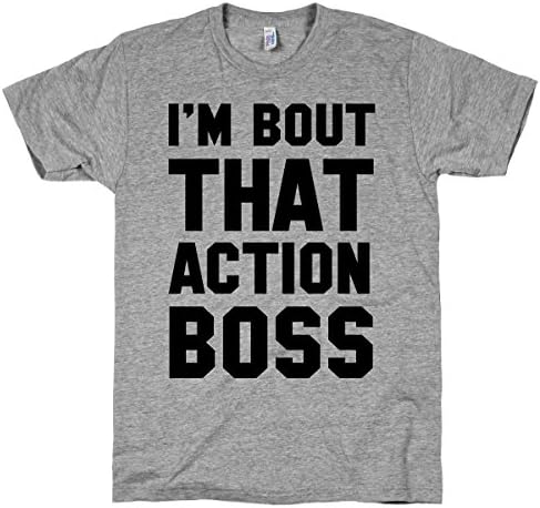 HUMAN I'm Bout That Action Boss Athletic Grey Large T-Shirt