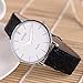 SINOBI Men's 9140G Two Hands White Dial Black Leather Ultra Thin Wrist Watch