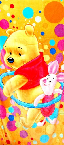 Winnie The Pooh Piglet Hula Hoop - Fiber Reactive Pool/Beach/Bath Towel